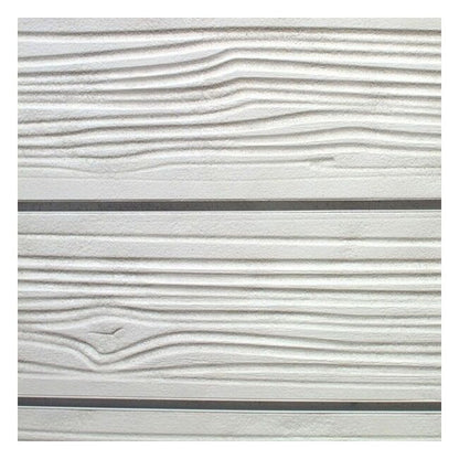 Wall panel in white finish showing smooth, bright wood grain texture suitable for modern or coastal interior design.
