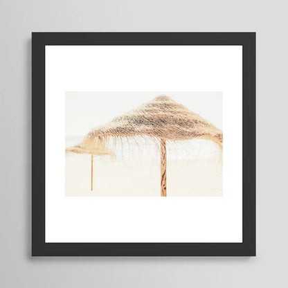 Beach Dreams III coastal photo in black frame on restaurant wall