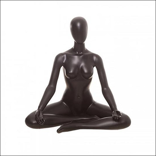 Black Yoga Mannequin Display - Sitting Lotus Pose - 1