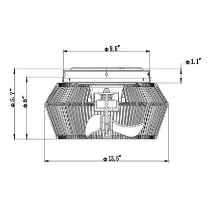 Rustic flush mount ceiling fan with woven rattan light fixture and remote control with dimensions