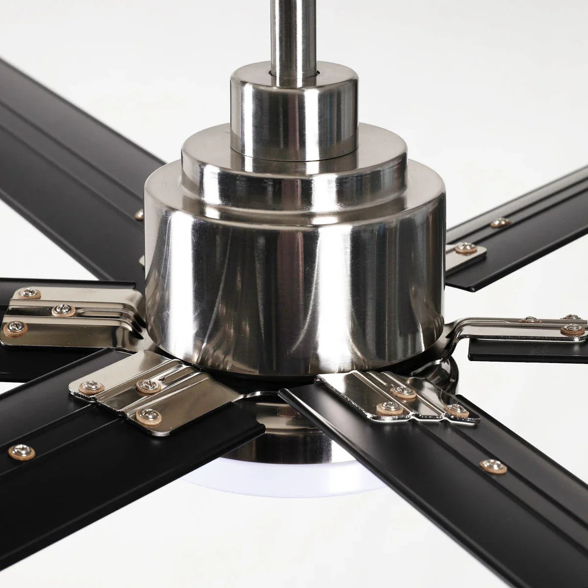 72-Inch Modern DC Motor Ceiling Fan with LED Light and Remote Control – Downrod Mount Reversible Design