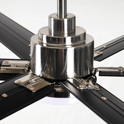 72-Inch Modern DC Motor Ceiling Fan with LED Light and Remote Control – Downrod Mount Reversible Design