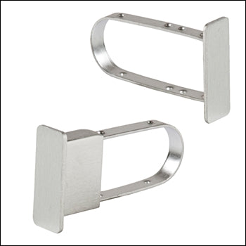 Brushed Satin End Caps for Rectangular Tubing Hangbar - 1