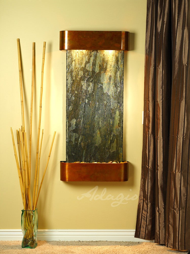Cascade Springs vertical wall mounted water fountain in restaurant interior