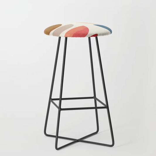 City Art Bar Stool with black steel legs – stylish urban-inspired seating ideal for boutique hotels, restaurant bars, and modern cafés
