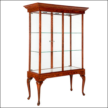 Classic Royal Tall and Wide Showcase with Crown Molding - Multiple Finish Options - 1