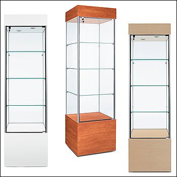 Tall and Clean Euro Tower Showcase - Multiple Finish Options - 1