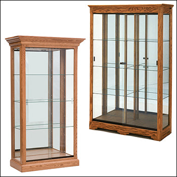 Classic Real Wood Collectors Showcase - Multiple Size & Finish Options - 1