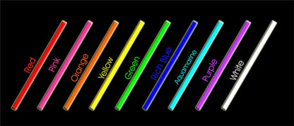 Labeled color chart with options for neon signs