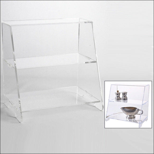 Acrylic Angled Shelf Display for Countertops - Multiple Sizes - 1