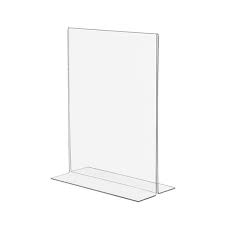 Acrylic Bottom Loading 2-Way Sign Holder - Multiple Sizes - 1