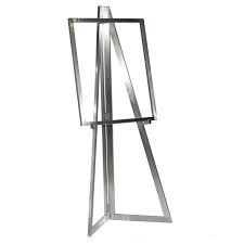 Floor Standing Folding Easel - Satin Chrome - 1