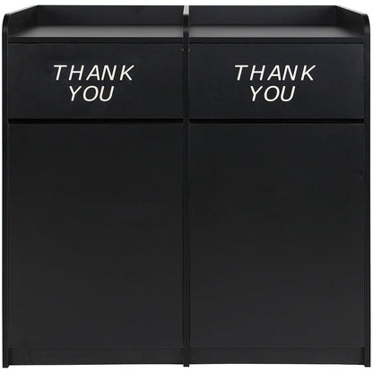 25-gallon-per-side commercial waste receptacle with modern laminate finish