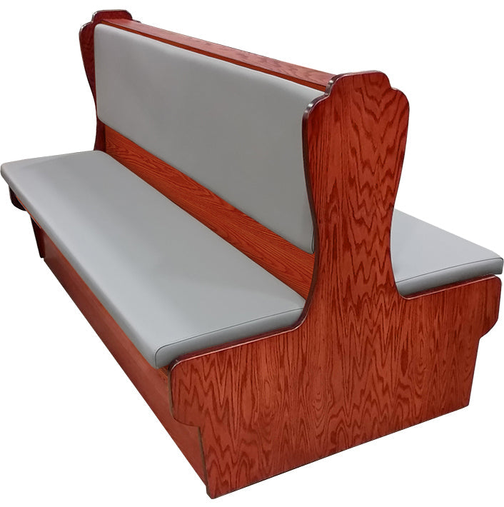 Durango wood frame restaurant booth with customizable seat and back options