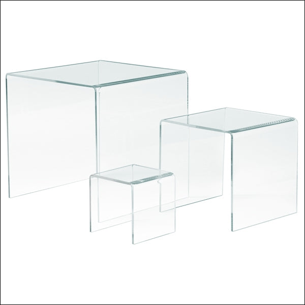 Economy Set of 3 Acrylic Risers - Multi-Size Sets - 1