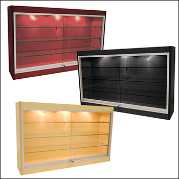 Economy Melamine Wall Hung Showcase with Multiple Finish Options - 1