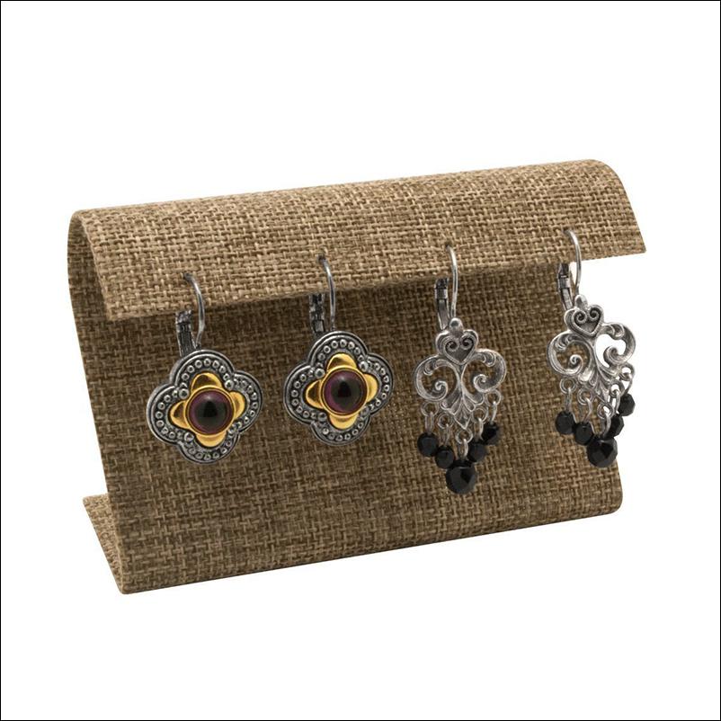 Burlap Curved Earring Stand - 1