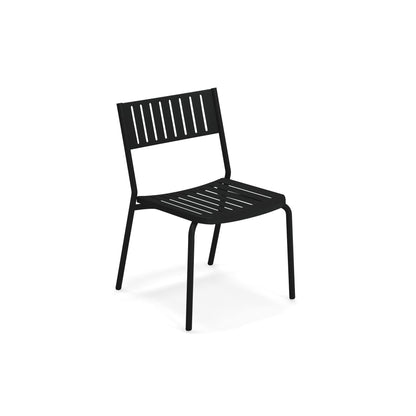 Emu Bridge E146 Outdoor / Indoor Stacking Side Chair – Steel Slat Dining Chair with E-Coated Powder Finish