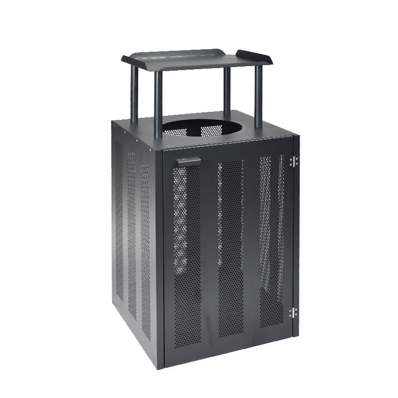 iron finish emu dado e886 outdoor indoor litter bin steel waste receptacle for patio or restaurant use