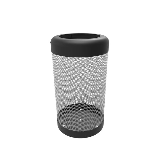 emu deployee u638 37 gallon outdoor litter bin steel bolt down design made in spain for parks restaurants and public spaces