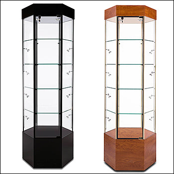 Euro Hexagonal Tower Display - Multiple Finish Options - 1
