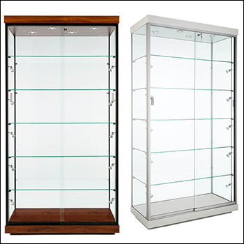 Euro Full View Trophy Showcase - Multiple Finish Options - 1