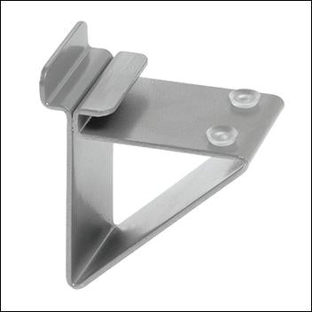 Metal Slatwall Bracket for Glass Shelves - Black & Silver - 1