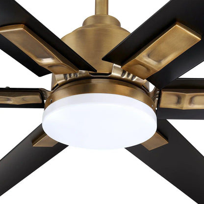 72-Inch Modern DC Motor Ceiling Fan with LED Light and Remote Control – Downrod Mount Reversible Design
