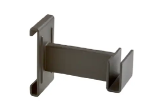 4" Rectangular tubing Hangrail Bracket for Gridwall Black - 1