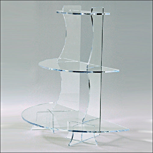 Acrylic Semi-Circle Tiered Wall Shelf Unit - 1