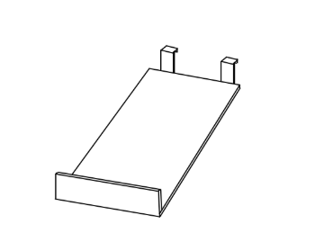 Angle acrylic Hat Shelf 6-1/2" x 12" Slanted Cap Shelf with Front Lip for Gridwall Display . Holds 12 caps - 1