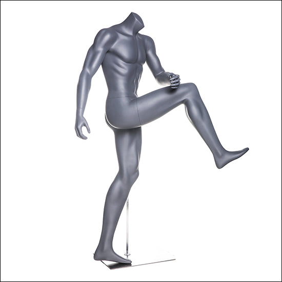 Headless Soccer Player High Knee Kick Pose - 1