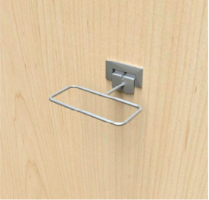 SlatWall Shoe Display Rectangular Wire Silver Frost Finish Dimensions: 5-1/2" x 2-1/2" - 1