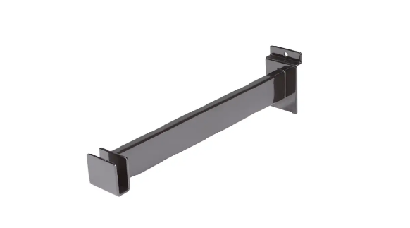 12" Rectangular tubing Hangrail Bracket for Slatwall - 1