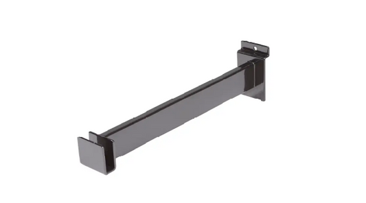 12" Rectangular tubing Hangrail Bracket for Slatwall - 1