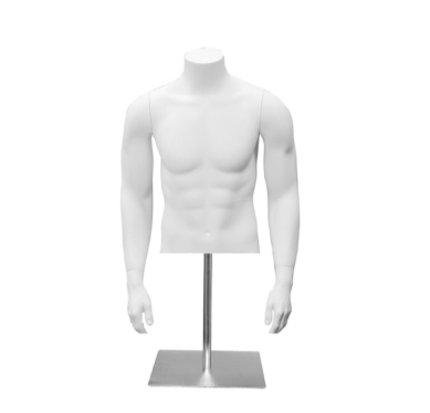 Male Fiberglass Half Torso Form - 1
