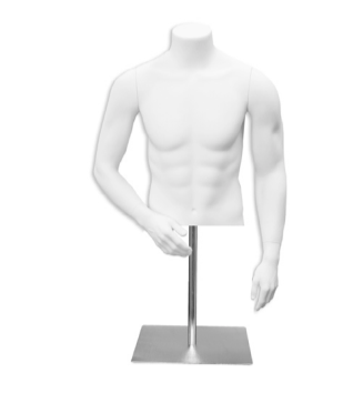 Male Fiberglass Half Torso Form - 1