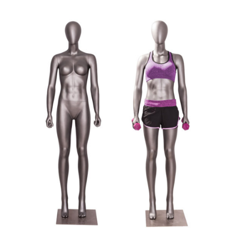 Athletic Female Mannequin with curled fingers to hold a dumbell. - 1