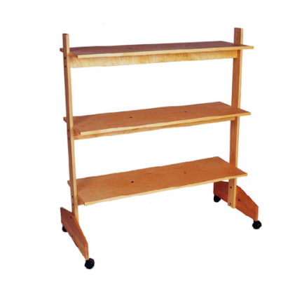Medium Three-Shelf Wooden Rack - 1