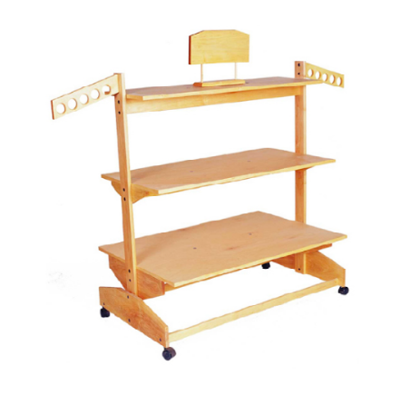Three-Tier Wooden Shelf Rack - 1