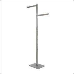 2-Way Rack w/ 2 Rectangular Straight Arms - Satin Chrome - 1