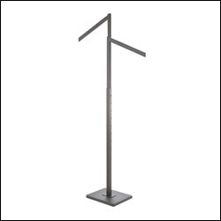 2-Way Rack w/ 2 Rectangular Slant Arms - Raw Steel - 1