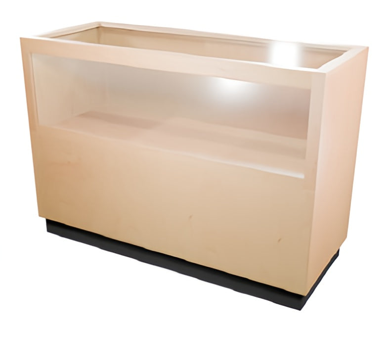maple or oak showcases
