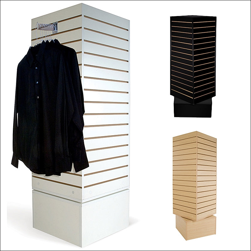 Medium Revolving Slatwall Tower - Multi-Finishes - 1