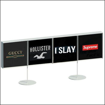 Quad Metal T-Shirt Display Box with Stand - Double Sided - 1