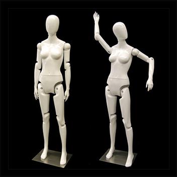 Female White Flex Mannequin with Articulated Movable Joints - 1