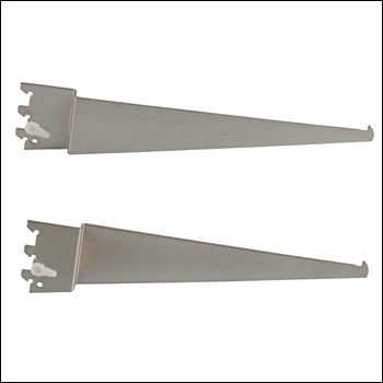 Brushed Satin Chrome Off-Set Shelf Brackets - Left & Right - 1