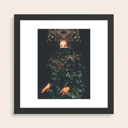 Patience II Art Print by Frank Moth in black hardwood frame, featuring surrealist composition and soft color gradients, perfect for contemporary interiors.