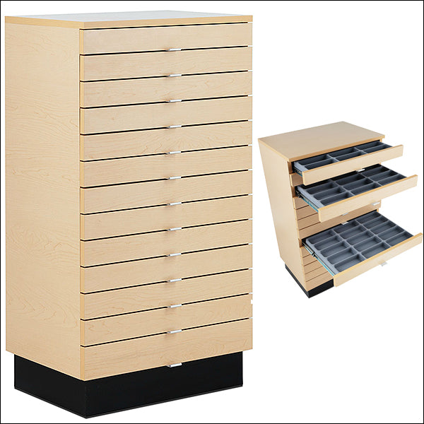 Professional Optical Drawer Presentation Cabinet Case with Multiple Finish Options - 1