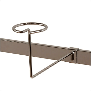 Saddle Mount Hat Display - Chrome - 1